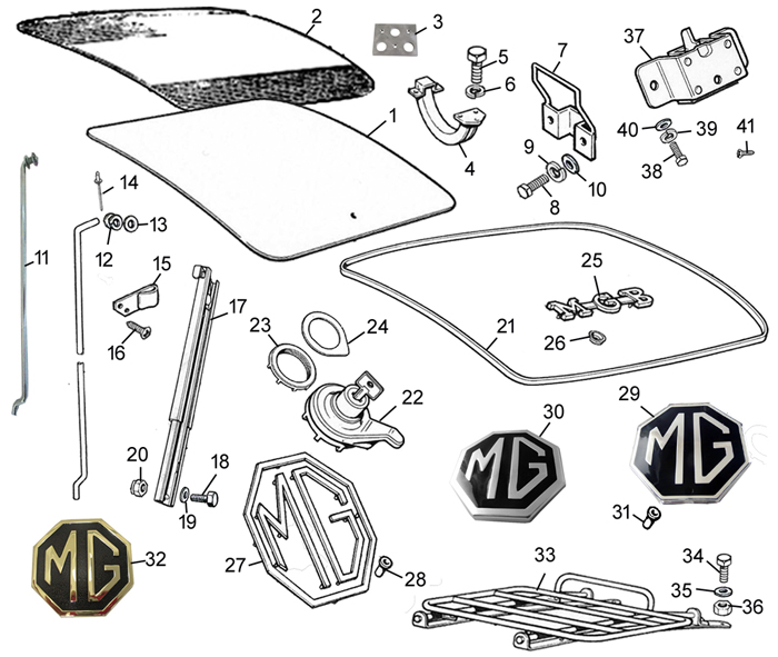 Image for Boot lid fitments and Badges